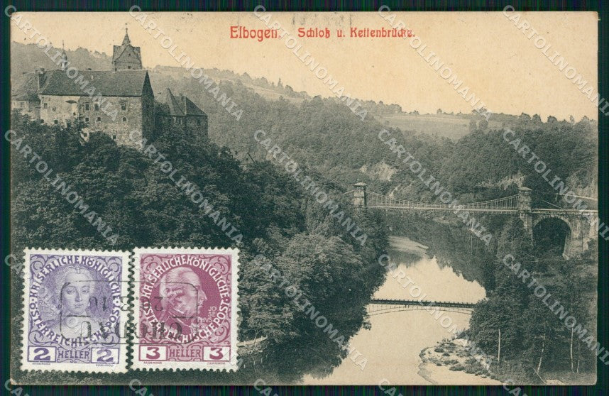 Czech Republic Loket Elbogen CORNER CREASED AK ansichtskarten XC8853 – fronte