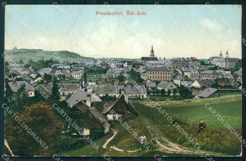Czech Republic Bruntal Freudenthal CORNER CREASED AK ansichtskarten XC8854 – fronte