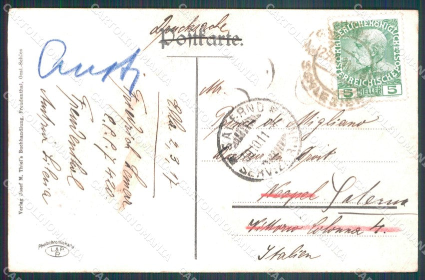 Czech Republic Bruntal Freudenthal CORNER CREASED AK ansichtskarten XC8854 – retro