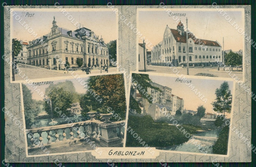 Czech Republic Jablonec nad Nisou Gablonz TEARED AK ansichtskarten XC8870 – fronte