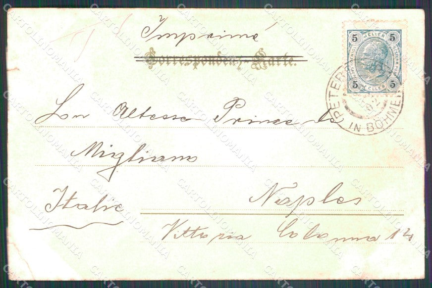 Czech Republic Karlovy Vary Karlsbad CORNER CREASED AK ansichtskarten XC9035 – retro