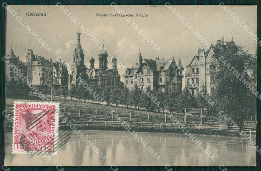 Czech Republic Karlovy Vary Karlsbad Russische Kirche AK ansichtskarten XC9040 – fronte