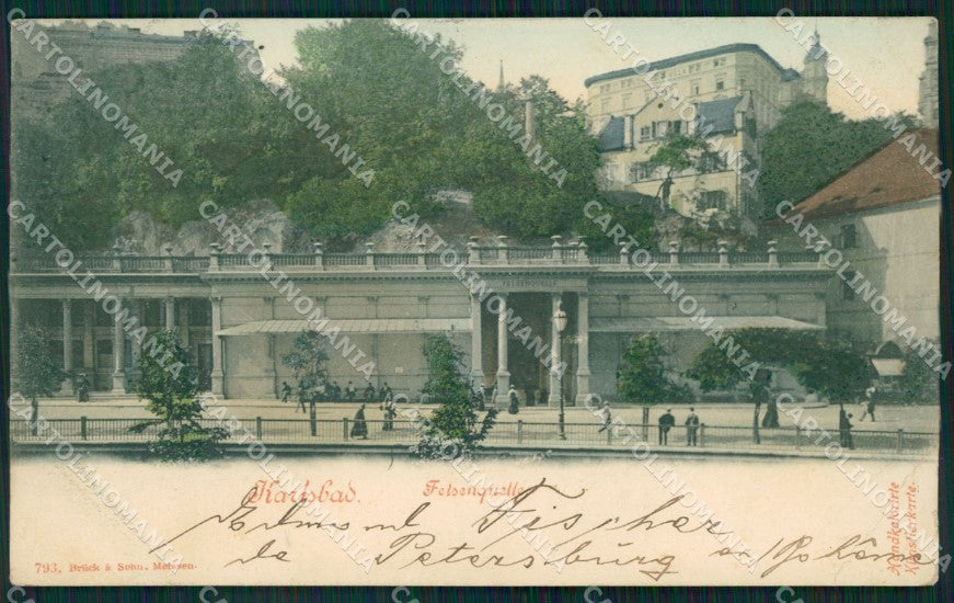 Czech Republic Karlovy Vary Karlsbad CORNER CREASED AK ansichtskarten XC9042 – fronte