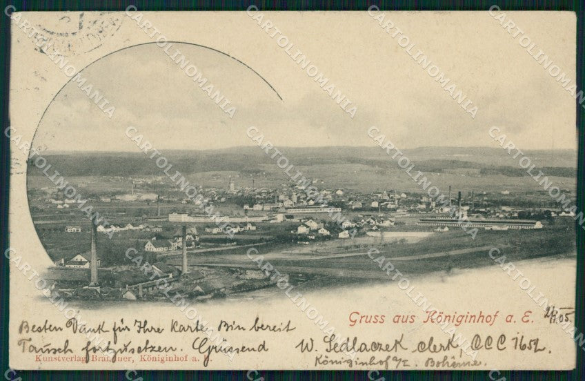 Czech Republic Dvur Kralove nad Labem Koniginhof CORNER CREASED AK XC9051 – fronte