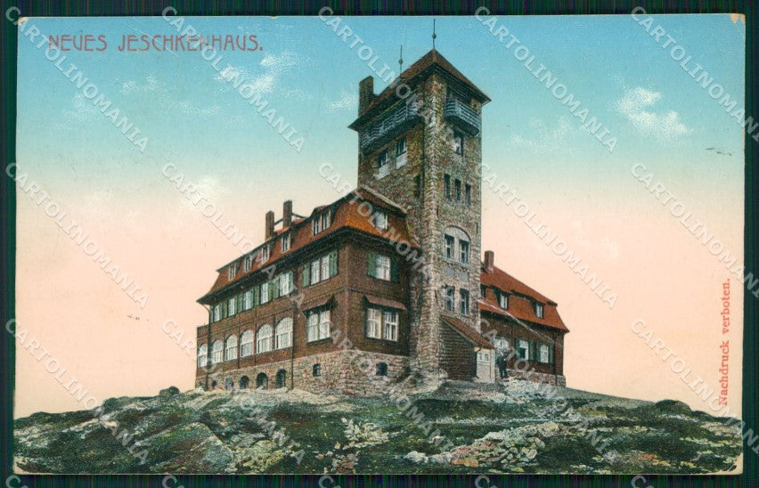 Czech Republic Liberec Reichenberg Jeschkenhaus CREASED AK ansichtskarten XC9151 – fronte