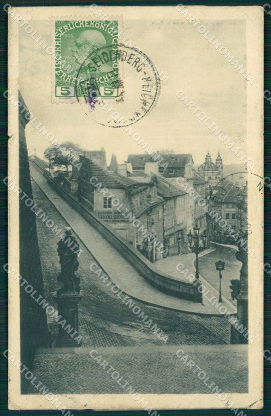 Czech Republic Praha Nerudova ulice TEARED AK ansichtskarten XC9159 – fronte