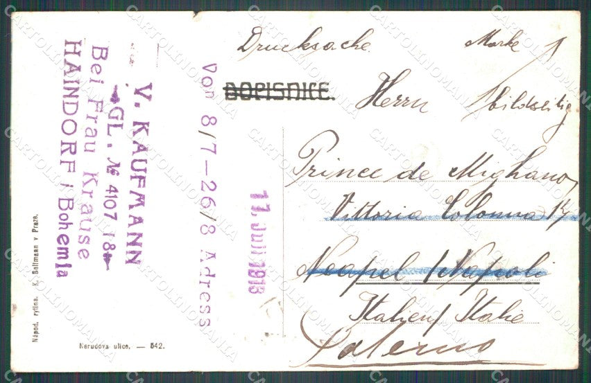 Czech Republic Praha Nerudova ulice TEARED AK ansichtskarten XC9159 – retro