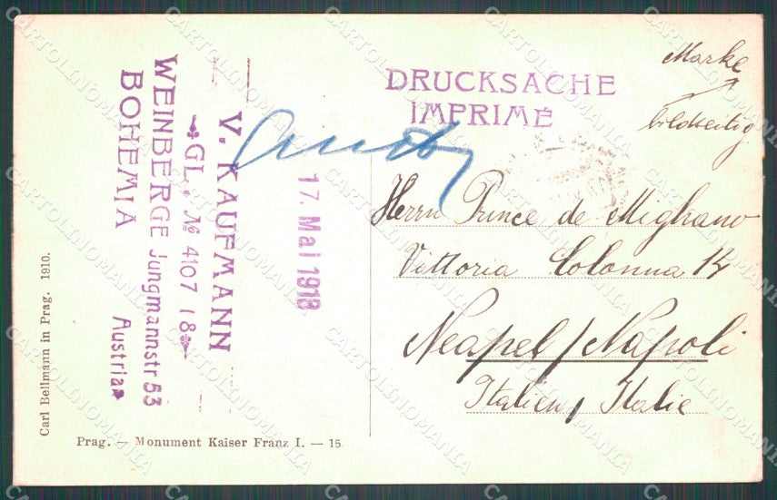 Czech Republic Praha Prag Monument Kaiser Franz I AK ansichtskarten XC9199 – retro