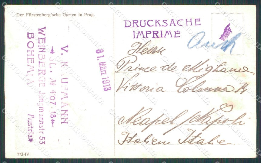 Czech Republic Praha Prag Garten AK ansichtskarten XC9200 – retro