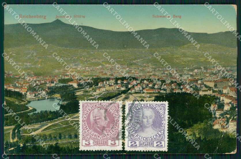 Czech Republic Liberec Reichenberg CORNER CREASED AK ansichtskarten XC9236 – fronte
