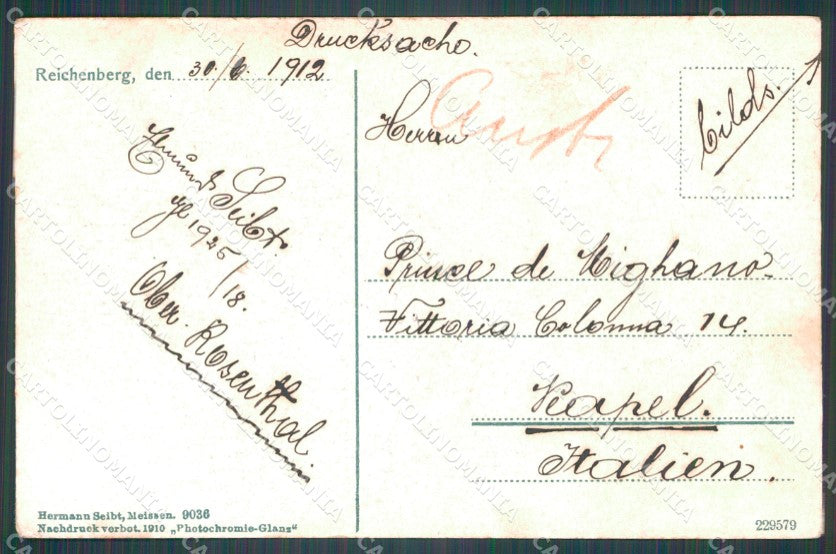 Czech Republic Liberec Reichenberg CORNER CREASED AK ansichtskarten XC9236 – retro