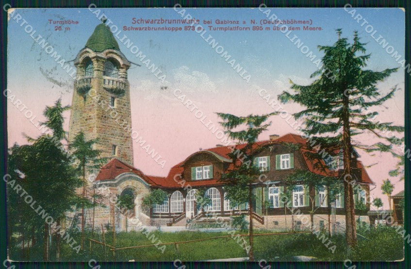 Czech Republic Cerna studnice Schwarzbrunnwarte AK ansichtskarten XC9312 – fronte