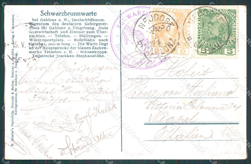 Czech Republic Cerna studnice Schwarzbrunnwarte AK ansichtskarten XC9312 – retro