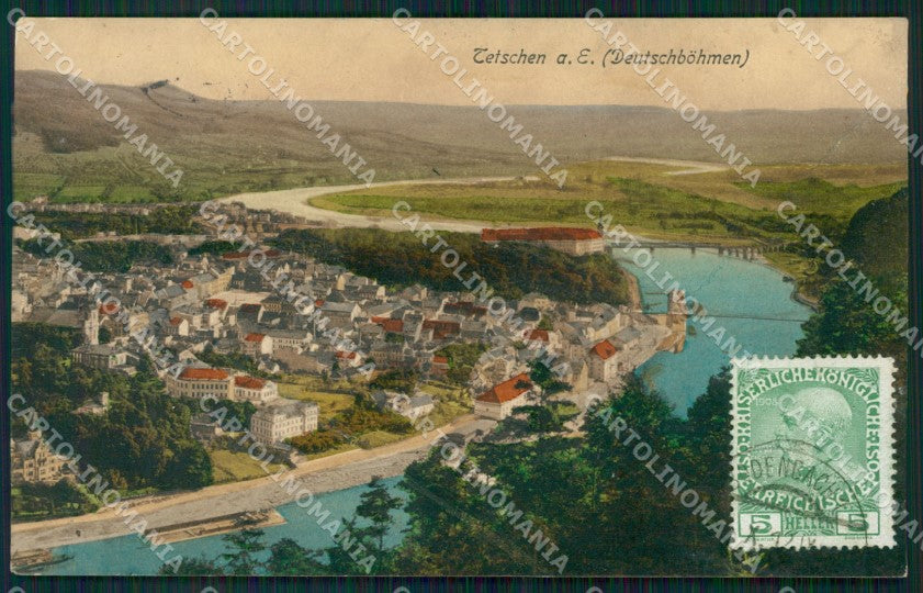 Czech Republic Decin Tetschen Bodenbach CREASED AK ansichtskarten XC9335 – fronte