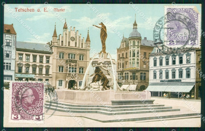 Czech Republic Decin Tetschen Bodenbach Markt AK ansichtskarten XC9342 – fronte