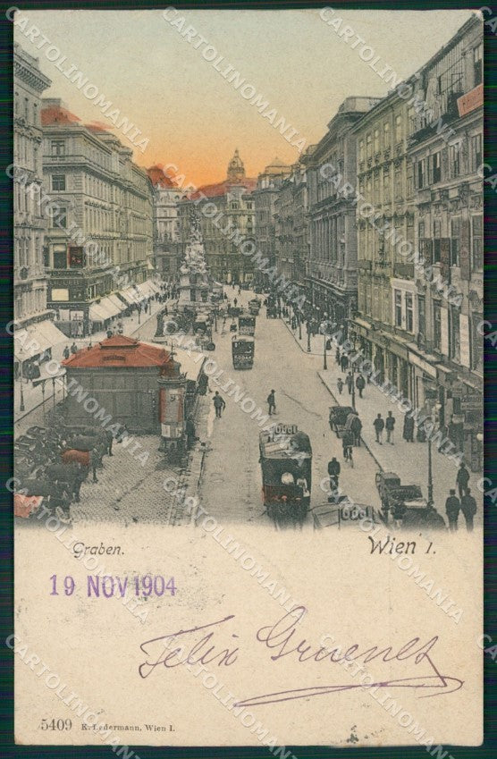 Osterreich Wien Graben Ledermann serie 5409 AK ansichtskarten XC9387 – fronte