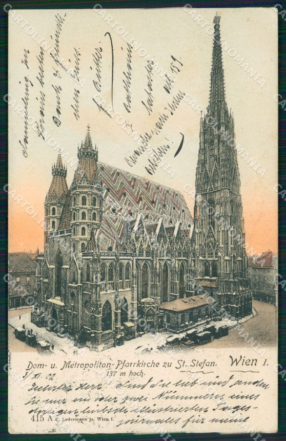 Osterreich Wien Dom Ledermann serie 415 A AK ansichtskarten XC9393 – fronte