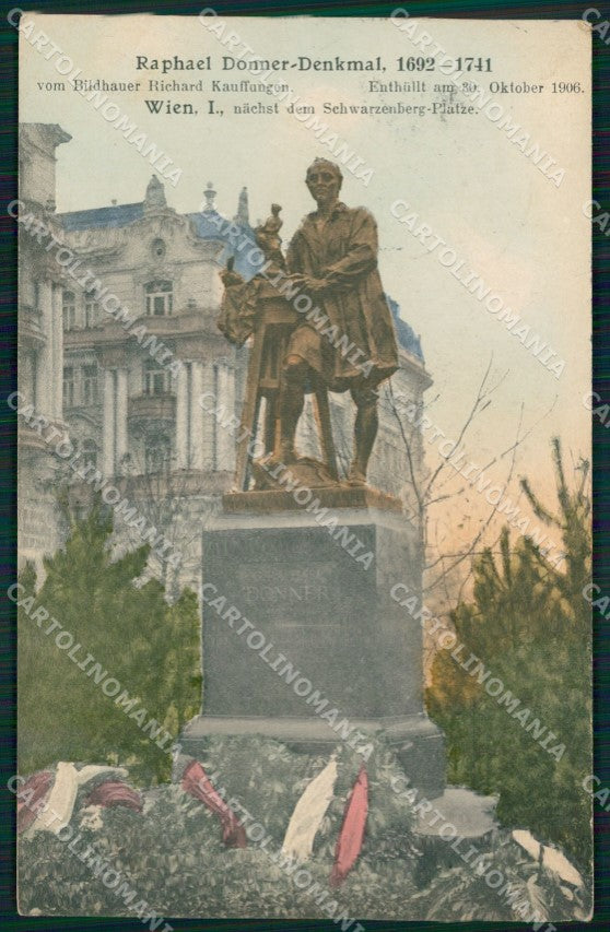 Osterreich Wien Donner Denkmal Ledermann serie 9584 AK ansichtskarten XC9398 – fronte