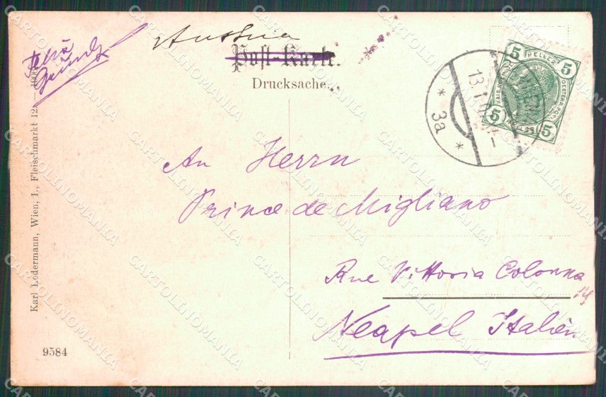 Osterreich Wien Donner Denkmal Ledermann serie 9584 AK ansichtskarten XC9398 – retro