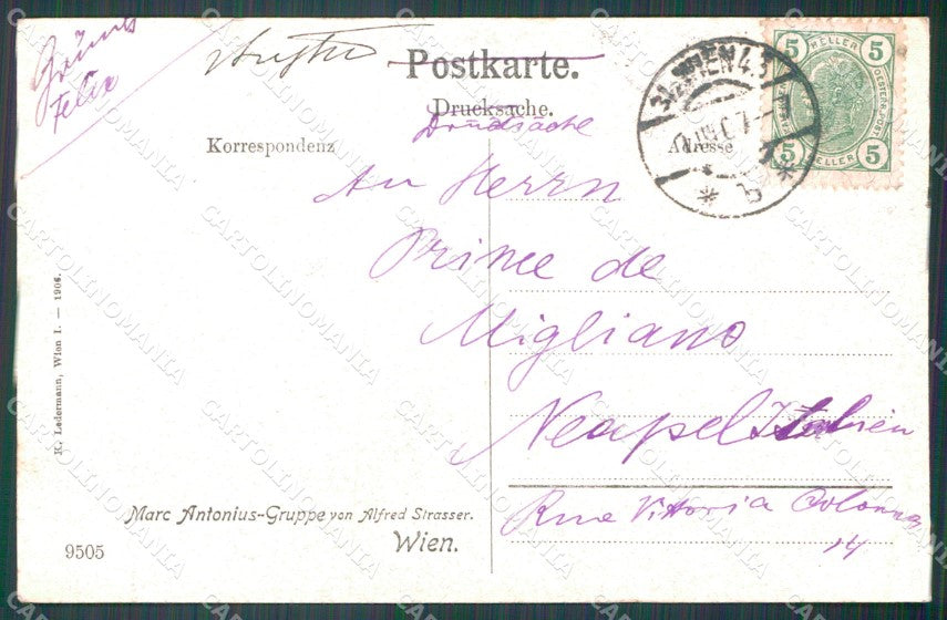 Osterreich Wien Marc Antonius Gruppe Ledermann serie 9505 ansichtskarten XC9399 – retro