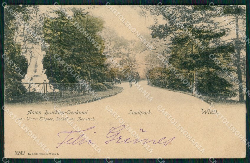 Osterreich Wien Stadtpark Ledermann serie 5242 AK ansichtskarten XC9400 – fronte