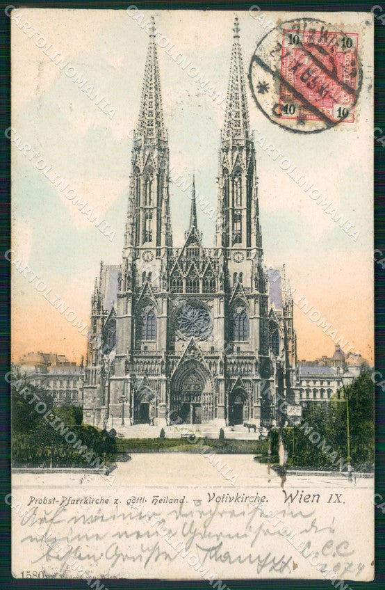 Osterreich Wien Votivkirche Ledermann serie 1580 AK ansichtskarten XC9429 – fronte