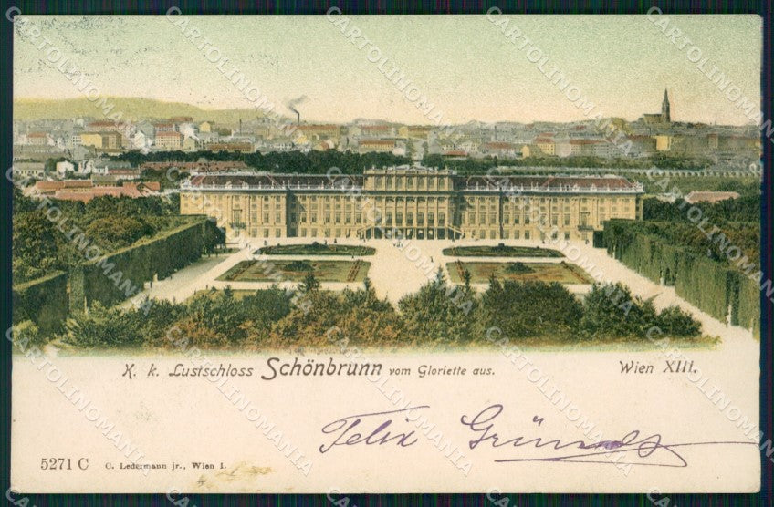Osterreich Wien Schonbrunn Ledermann serie 5271 C AK ansichtskarten XC9433 – fronte