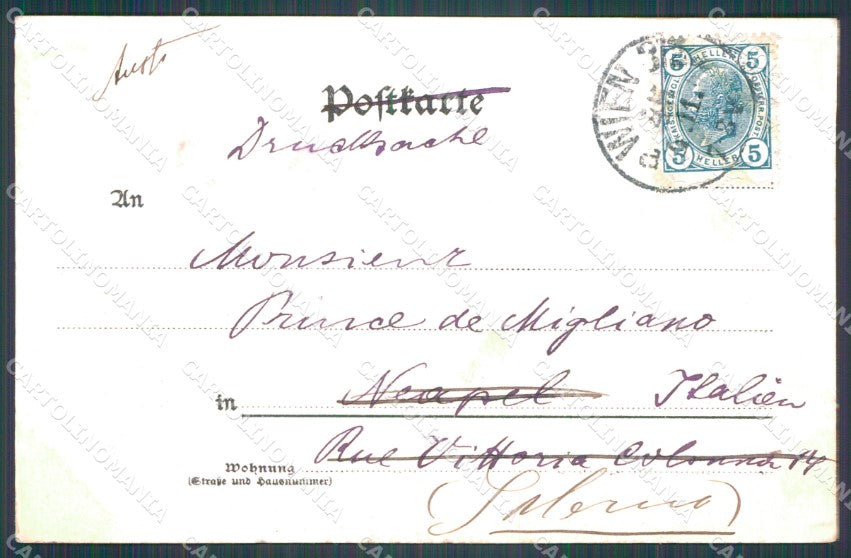 Osterreich Wien Schonbrunn Ledermann serie 5271 C AK ansichtskarten XC9433 – retro