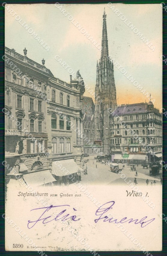 Osterreich Wien Stefansthurm Ledermann serie 5390 AK ansichtskarten XC9436 – fronte
