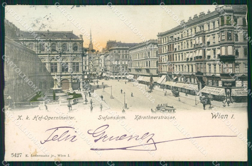 Osterreich Wien Karnthnerstrasse Ledermann serie 5427 AK ansichtskarten XC9438 – fronte