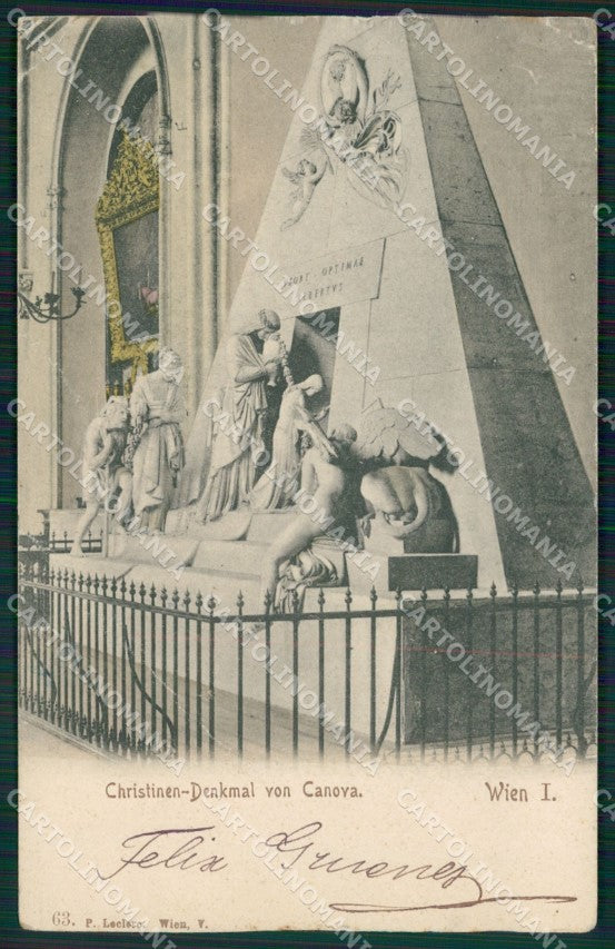 Osterreich Wien Christinen Denkmal Leclerc serie 63 AK ansichtskarten XC9453 – fronte