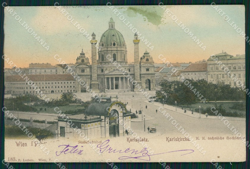 Osterreich Wien Karlsplatz Leclerc serie 183 AK ansichtskarten XC9454 – fronte