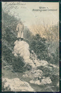Osterreich Wien Anzengruber Denkmal CORNER CREASED AK ansichtskarten XC9479 – fronte