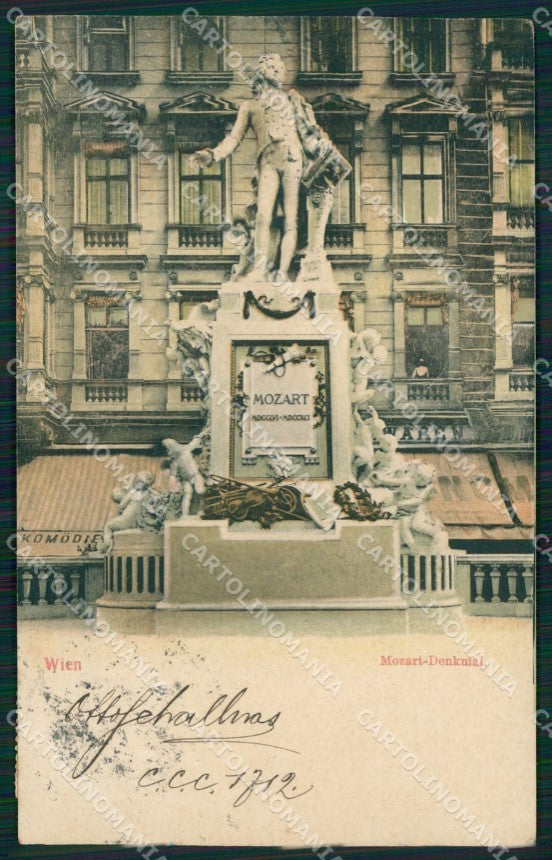 Osterreich Wien Mozart Denkmal AK ansichtskarten XC9482 – fronte