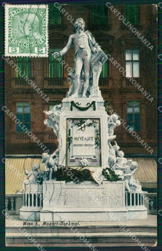 Osterreich Wien Mozart Denkmal AK ansichtskarten XC9491 – fronte