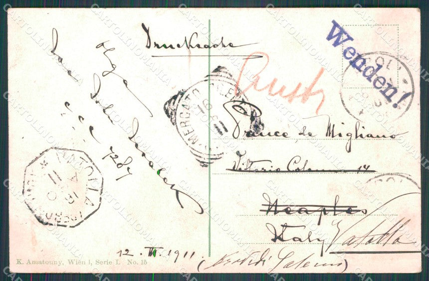 Osterreich Wien Belvedere CREASED AK ansichtskarten XC9519 – retro