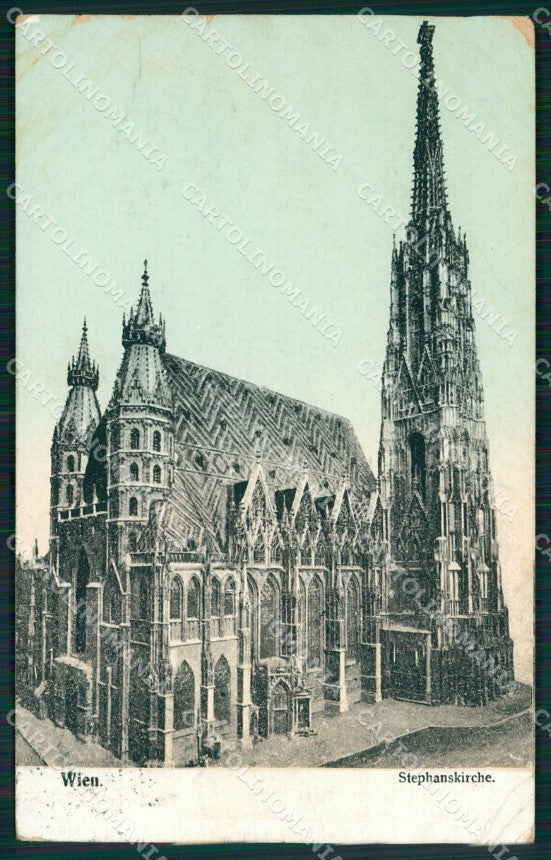Osterreich Wien Stephansdom CORNER CREASED AK ansichtskarten XC9540 – fronte