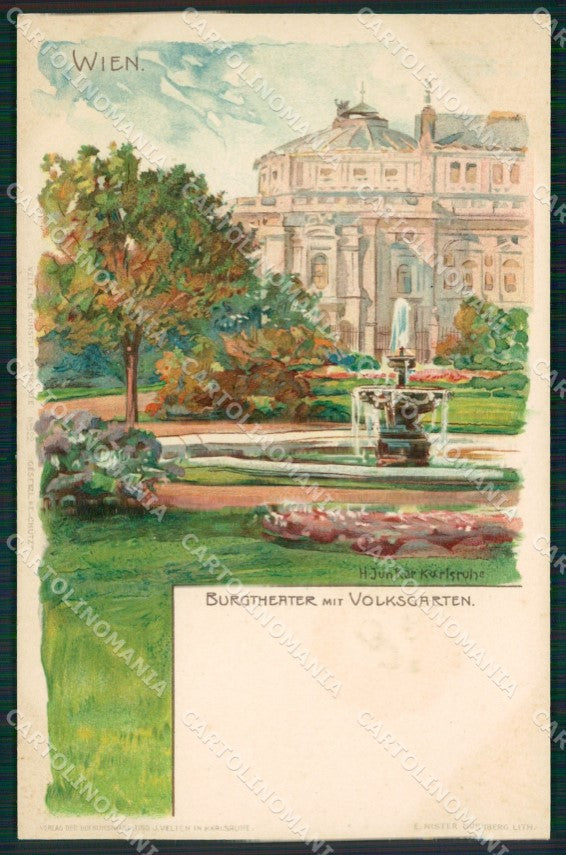 Osterreich Wien Burgtheater H J Karlsruhe AK ansichtskarten XC9639 – fronte