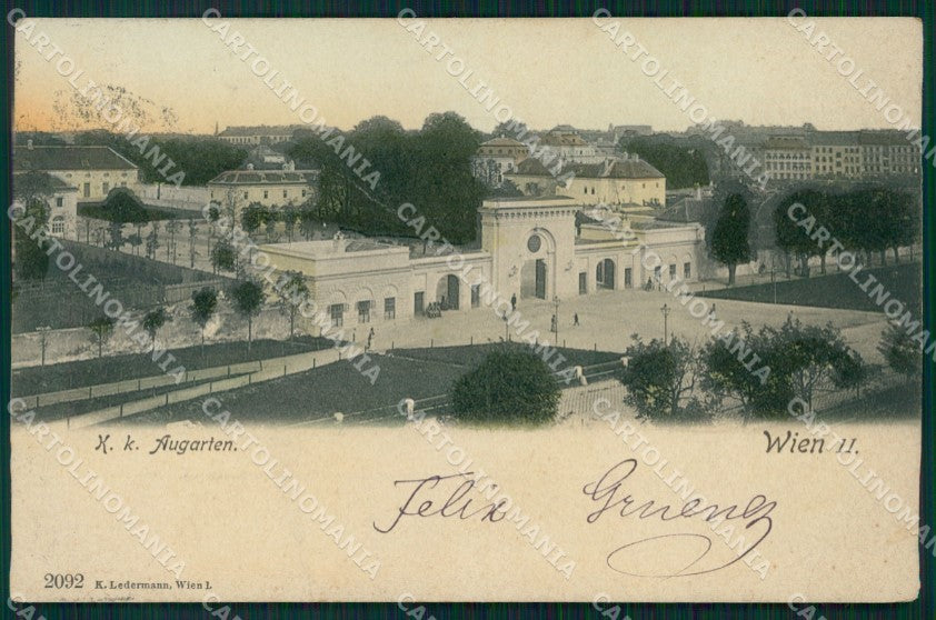 Osterreich Wien Augarten CREASED AK ansichtskarten XC9700 – fronte