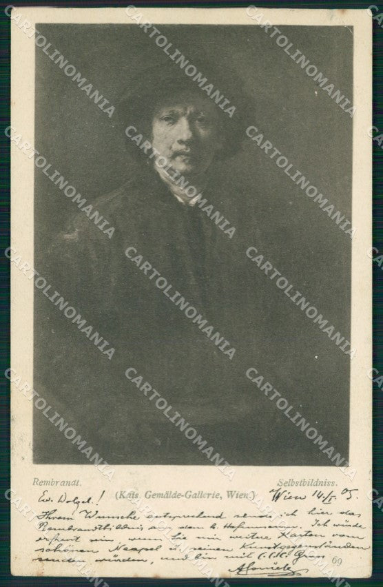 Osterreich Wien Rembrandt Selbstbildniss AK ansichtskarten XC9703 – fronte