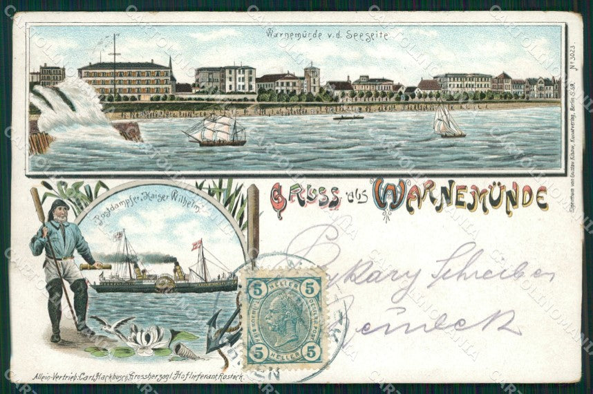 Deutschland Mecklenburg Vorpommern Warnemunde Rostock Gruss AK XC9730 – fronte
