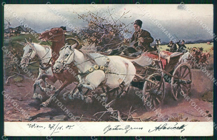 Motive Russische Steppenbilder serie 360 Horses AK ansichtskarten XC9780 – fronte