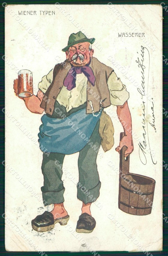 Osterreich Wien Types Wiener Typen WRINKLES AK ansichtskarten XC9787 – fronte