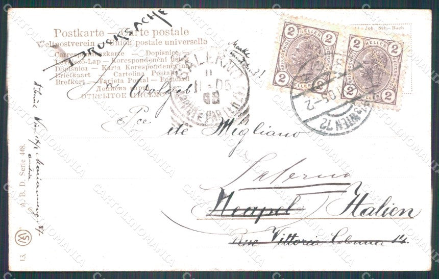 Motive Opera Johann Sebastian Bach AK ansichtskarten XC9795 – retro