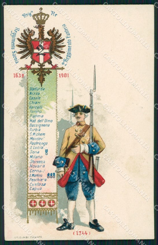 Militari II Reggimento Fanteria Savoia Vercelli cartolina XF0004 – fronte