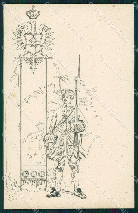Militari II Reggimento Fanteria Savoia cartolina XF0005 – fronte