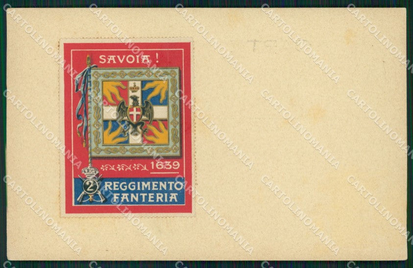 Militari II Reggimento Fanteria Savoia cartolina XF0006 – fronte