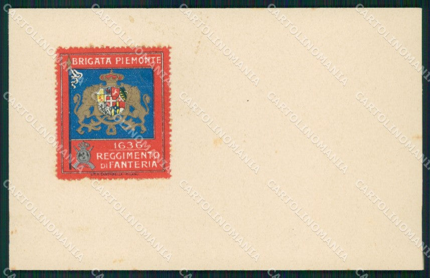 Militari III Reggimento Fanteria Brigata Piemonte cartolina XF0008 – fronte