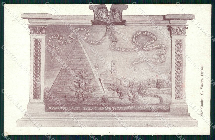 Militari IV Reggimento Fanteria Battaglia di Novara Bicocca cartolina XF0012 – fronte