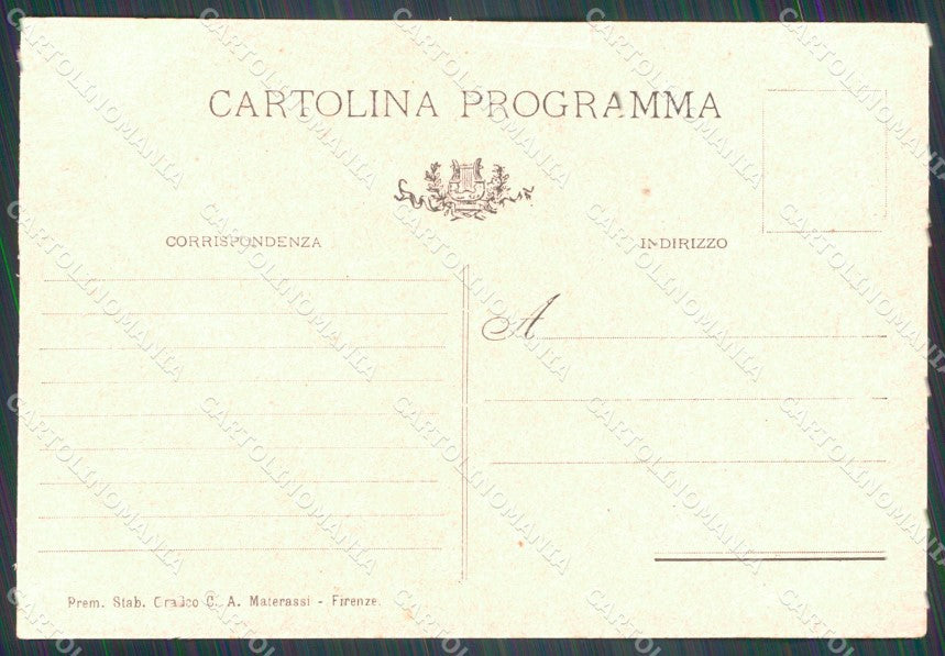 Militari IV Reggimento Fanteria Programma Musicale STRAPPINI cartolina XF0017 – retro